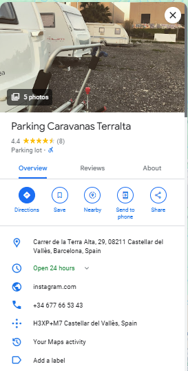 Parking Caravanas Terralta