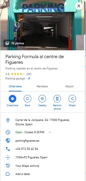 Parking Formula al centre de Figueres