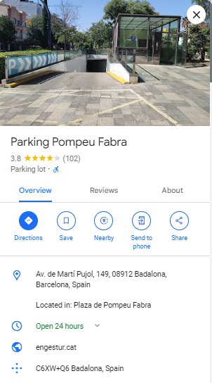 Parking Pompeu Fabra