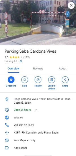 Parking Saba Cardona Vives