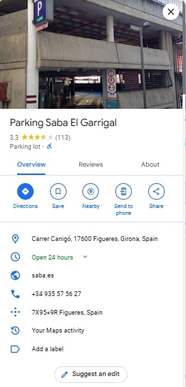 Parking Saba El Garrigal