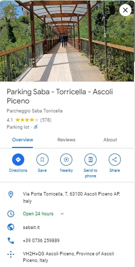 Parking Saba Torricella Ascoli Piceno