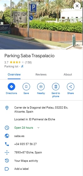 Parking Saba Traspalacio