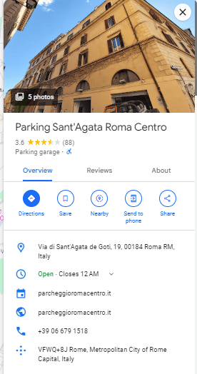 Parking SantAgata Roma Centro