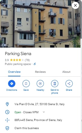 Parking Siena 2