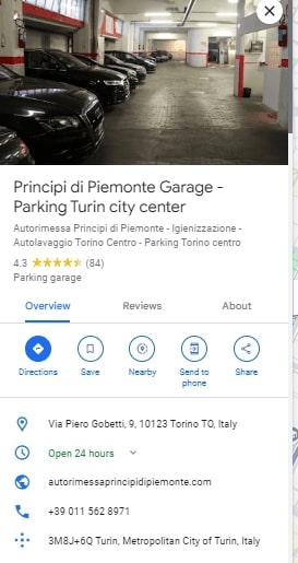 Principi di Piemonte Garage Parking Turin city center Principi di Piemonte Garage Parking Turin city center