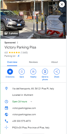 Victory parking Pisa