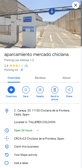 aparcamiento mercado chiclana