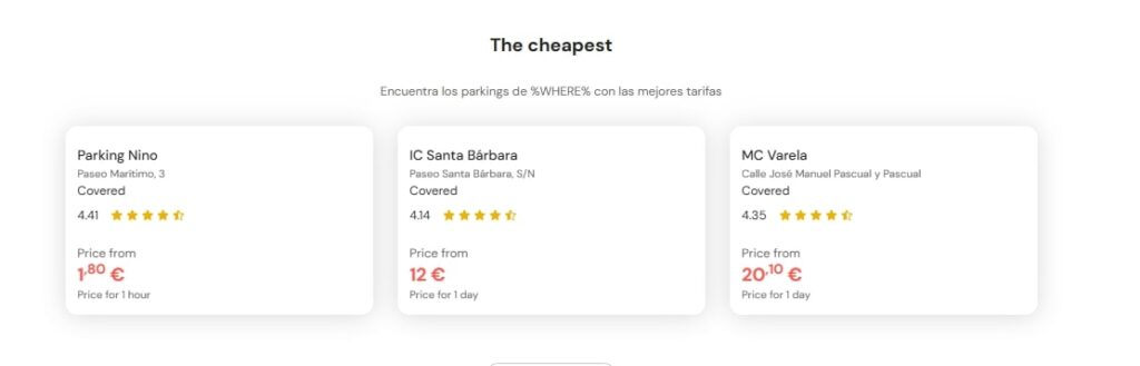 cheapest parking in cadiz