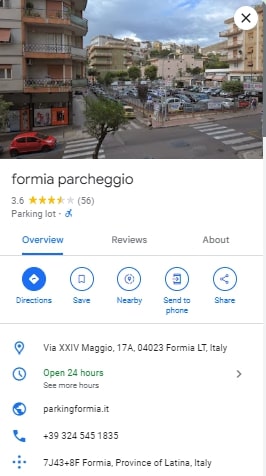 formia parcheggio