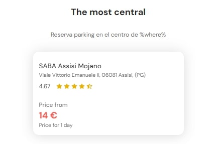 le parking le plus central d'Assise le parking le plus central d'Assise