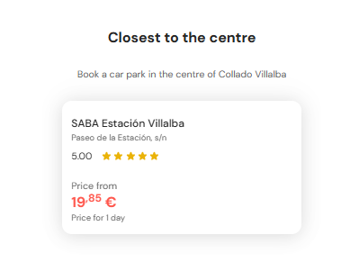 most central parking in Collado Villalba