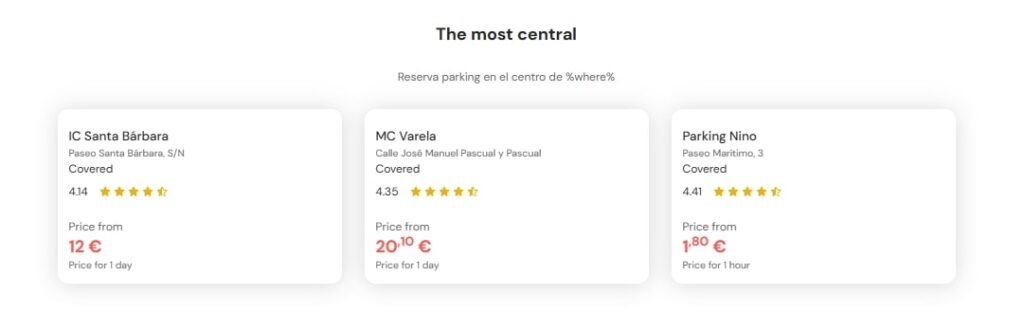 most central parking in cadiz