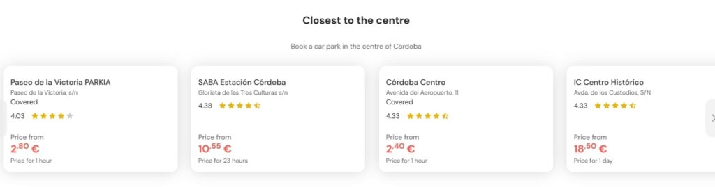 most central parking in cordoba