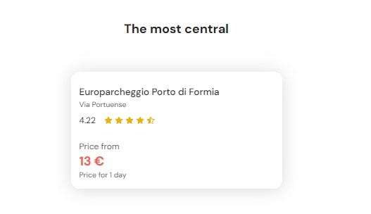 most central parking in formia