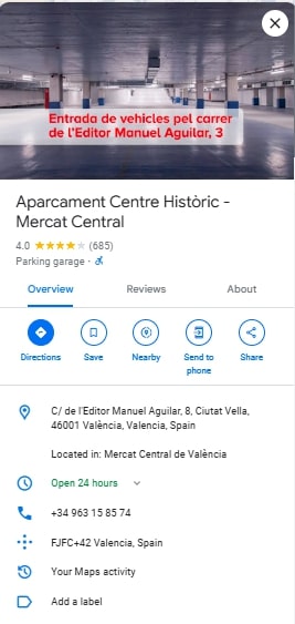 Aparcament Centre Historic Mercat Central