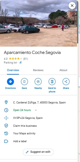 Aparcamiento Coche Segovia Copy