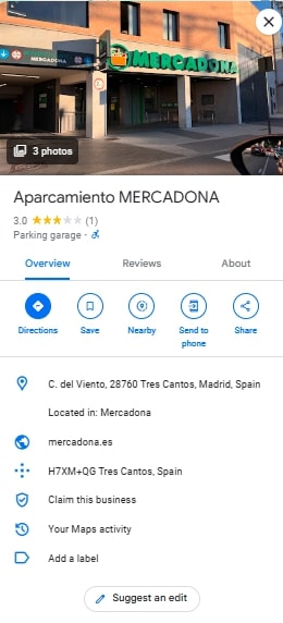 Aparcamiento MERCADONA