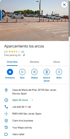 Aparcamiento los arcos
