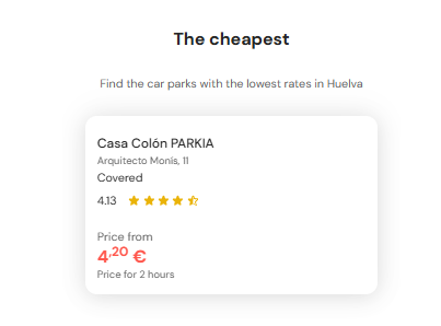 Cheapest Parking in Huelva