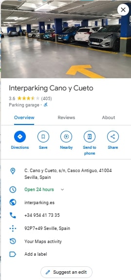 Interparking Cano y Cueto