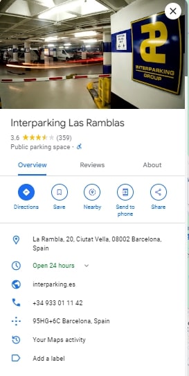Interparking Las Ramblas Interparking Las Ramblas