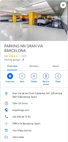 PARKING NN GRAN VIA BARCELONA PARKING NN GRAN VIA BARCELONA