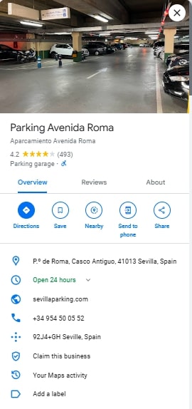 Parking Avenida Roma