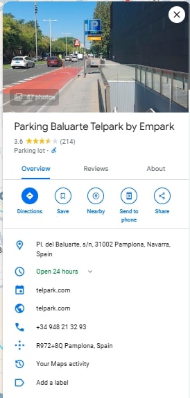 Parking Baluarte Telpark by Empark
