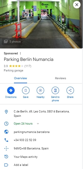 Parking Berlin Numancia Parking Berlin Numancia