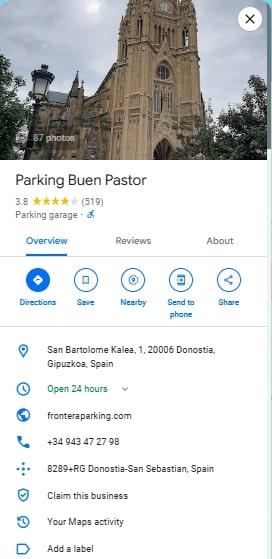 Parking Buen Pastor
