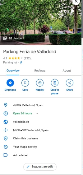 Parking Feria de Valladolid Parking Feria de Valladolid