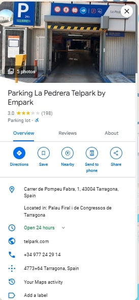 Parking La Pedrera Telpark by Empark