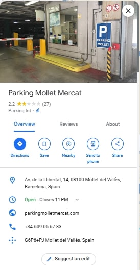 Parking Mollet Mercat