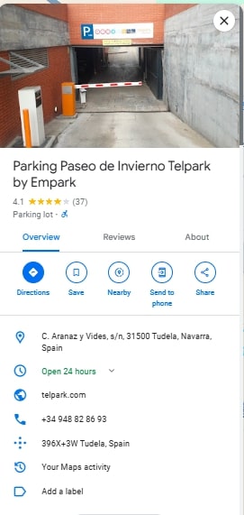 Parking Paseo de Invierno Telpark by Empark
