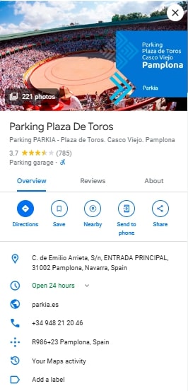 Parking Plaza De Toros