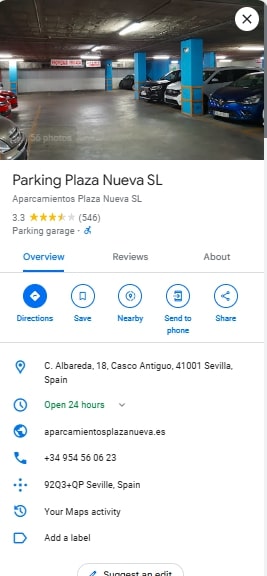 Parking Plaza Nueva SL