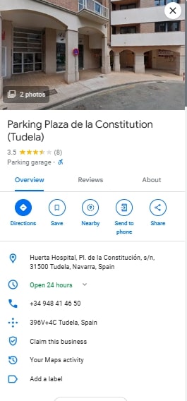 Parking Plaza de la Constitution Tudela