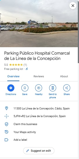 Parking Publico Hospital Comarcal de La Linea de la Concepcion