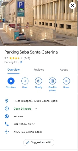 Parking Saba Santa Caterina