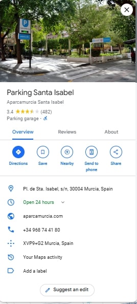 Parking Santa Isabel