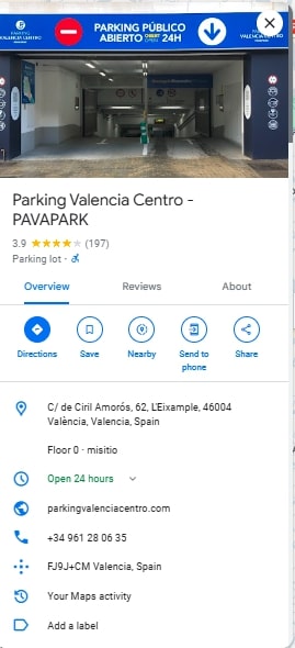 Parking Valencia Centro PAVAPARK
