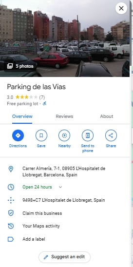 Parking de las Vias 1