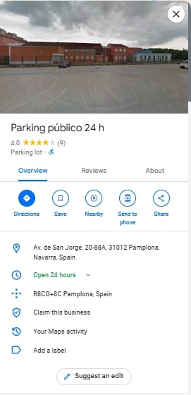 Parking publico 24 h