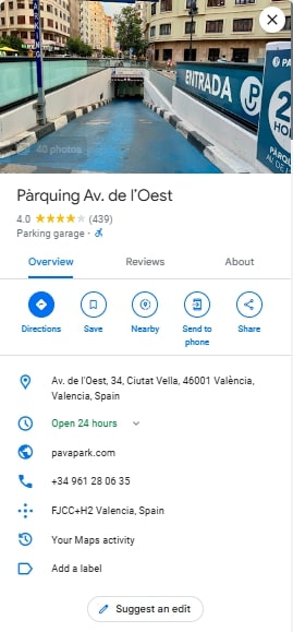 Parquing Av. de lOest