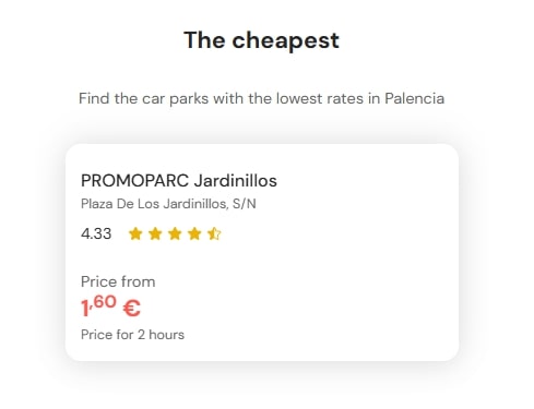 cheapest parking in Palencia