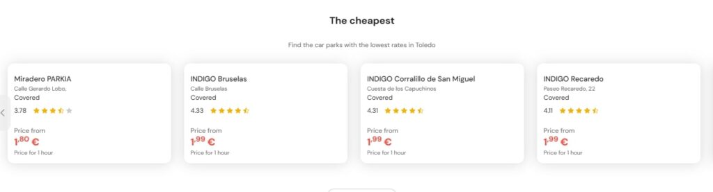 cheapest parking in Toledo 1