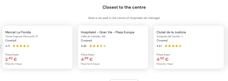 most central parking in Hospitalet de Llobregat