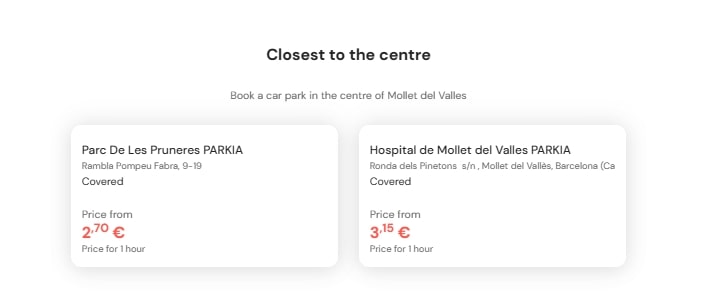 most central parking in Mollet del Valles