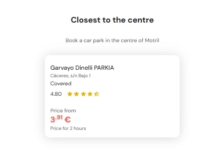 most central parking in Motril